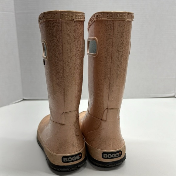 Bogs Rain Boots Pull On Waterproof Boot Pink Sparkle Glitter Kids Youth Size 13 - Picture 4 of 8